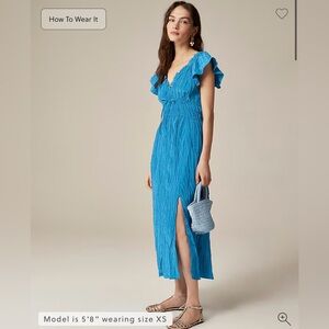 J. Crew Palermo dress in viscose-blend crinkle